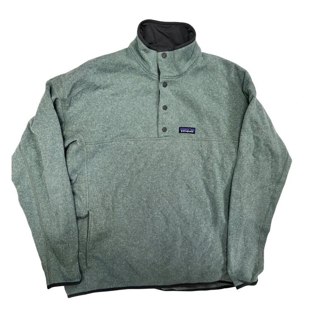 Patagonia Mens Lightweight Better Sweater Marsupial Pullover Green L